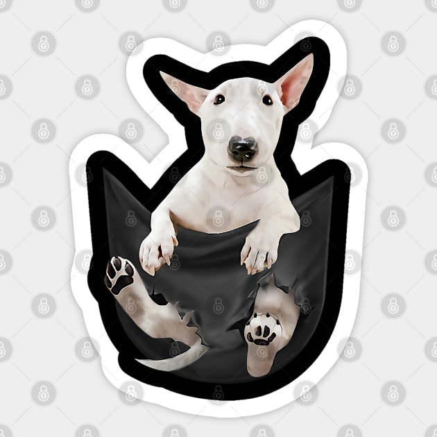 Bull terrier with love Sticker by designathome